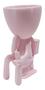 Imagem de Vaso Decorativo Robert Plant Banheiro Celular Suculentas Rosa Claro 13 cm