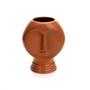 Imagem de Vaso Decorativo Rosto em Cerâmica Terracota 18x14 cm - D'Rossi