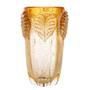 Imagem de Vaso Decorativo Vidro Leaf Âmbar 25cm 1553 Lyor