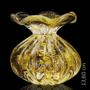 Imagem de Vaso Em Cristal Murano Com Ouro 24 K São Marcos 12x10x10cm