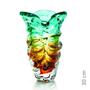 Imagem de Vaso Em Cristal Murano Esmeralda E Âmbar - São Marcos 30cm