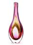 Imagem de Vaso Em Cristal Murano Rosa São Marcos 52x17,5x13cm