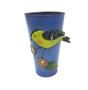 Imagem de Vaso Enfeite Jardim Quintal Varanda Passaro Flor De Ferro Azul Kit 3 Unidades