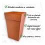 Imagem de Vaso Grande Coluna Quadrado Rattan Para Flores E Plantas 28l