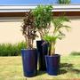 Imagem de Vaso Grande De Polietileno Decorativo Para Plantas E Flores 79 x 44 cm - Azul