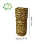 Imagem de Vaso Jarra Madeira Revestido Com Taboa Coluna Ref 516 Palha
