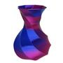 Imagem de Vaso Jarro 3D Torcido Decoração Sala 16 cm - Bicolor Azul e Vermelho