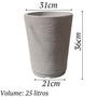 Imagem de Vaso para planta coluna decorativa grafiato de luxo com prato - 36x31