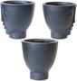 Imagem de Vaso Para Planta Face Rosto Cabeça Mulher N34 34cm 14,5L Nutriplan Preto Polietileno Decoração