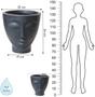 Imagem de Vaso Para Planta Face Rosto Cabeça Mulher N34 34cm 14,5L Nutriplan Preto Polietileno Decoração