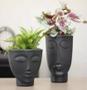 Imagem de Vaso Para Planta Face Rosto Cabeça Mulher N34 34cm 14,5L Nutriplan Preto Polietileno Decoração