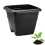 Imagem de Vaso Para Planta Plástico 6 Litros Preto Kit 6 Unidades M