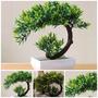 Imagem de Vaso Planta Artificial Bonsai Flores Arco Ramo Folhas Verde