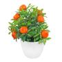 Imagem de Vaso Planta Artificial Bonsai Fruta Laranja Decoração Mesa