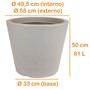 Imagem de Vaso Planta Cone Decorativo Jardim Polietileno 55x50cm CBP3-CA