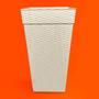 Vaso Polietileno Cachepot Rattan Quadrado Grande Branco 28L Decoração - Baitashop Imagem de Vaso Polietileno Cachepot Rattan Quadrado Grande Branco 28L Decoração - Baitashop