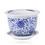 Imagem de Vaso Porcelana Azul e Branco "P" com Prato 