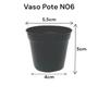 Imagem de Vaso Pote Preto N06 4Cm L X 5,1Cm A 150 Unidades