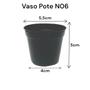 Imagem de Vaso Pote Preto N06 4Cm L X 5,1Cm A 200 Unidades