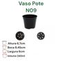 Imagem de Vaso Pote Preto N09 6Cm L X 6,7Cm A 250 Unidades