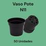 Imagem de Vaso Pote Preto N11 7,4Cm L X 7,4Cm A 50 Unidades