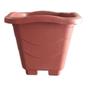 Imagem de Vaso Quadrado 31Cm Marrom Telha Plastico Jardim 10 Litros