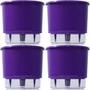 Imagem de Vaso Raiz Auto Irrigável Médio Roxo Temperos Kit Com 4 Peças