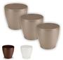 Imagem de Vaso Rattan M2 Kit Com 3 Unidades Cachepot Suculenta Violeta