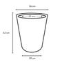 Imagem de Vaso Redondo 43x36 Decorativo De Polietileno Para Plantas Flores E Jardim