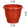 Imagem de Vaso redondo extra grande 44l plantas jardim 