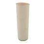 Imagem de Vaso Tubo Vidro Mesa Decoração Cilindrico Enfeite Flores Casa Escritório Sala Branco Nude 10x30 cm