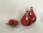 Imagem de Vasos decorativos e prato com esferas - ceramica -vermelho