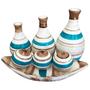 Imagem de Vasos Egípcios E Barca 3 Esferas Em Cerâmica ul Cintilante