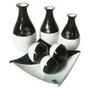 Imagem de Vasos Trio Garrafas E Centro De Mesa 3 Esferas Black White