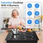 Imagem de VBGK Cooktop de Indução 30" 6000W com 4 Queimadores e Controle Touch