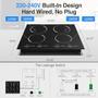 Imagem de VBGK Cooktop de Indução 30" 6000W com 4 Queimadores e Controle Touch