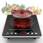 Imagem de VBGK Cooktop Elétrico 1800W, 9 Níveis, Controle de Toque e Timer (Preto)