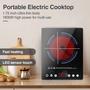 Imagem de VBGK Cooktop Elétrico 1800W, 9 Níveis, Controle de Toque e Timer (Preto)