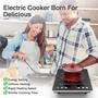 Imagem de VBGK Cooktop Elétrico 1800W, 9 Níveis, Controle de Toque e Timer (Preto)