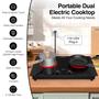 Imagem de VBGK Cooktop Elétrico 24" 2400W com 2 Queimadores e Tela Touch (Preto)