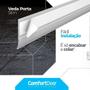 Imagem de Veda Porta Slim Protetor De Frestas Silicone Adesivo 3M Comfort Door Branco 80cm