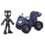 Imagem de Veículo de Roda Livre com Mini Figura - Spidey and His Amazing Friends  - Pantera Negra e Quadriciclo Pantera - Hasbro