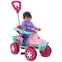 Imagem de Veículo para Bebê SMART Quad Rosa Passeio e Pedal com Haste Direcionável