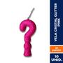 Imagem de Vela aniv. cristal glitter pink () cx. c/10 un.