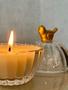 Imagem de Vela Aromática com Cera Vegetal no recipiente de Cristal com Tampa Bird Dourada- Lembrei de Você