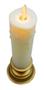Imagem de Vela Artificial A Pilha Com Castiçal Dourado - 23cm