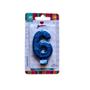 Imagem de Vela com Números de Aniversário com Glitter Azul