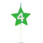 Imagem de Vela de Aniversário Star Verde - Número 4