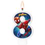 Imagem de Vela decorativa n8 Homem Aranha decoração festa aniversário