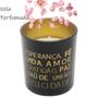 Imagem de Vela Decorativa Perfumada Lavanda Desejos Dourados Gratidão Paz Saúde Amor